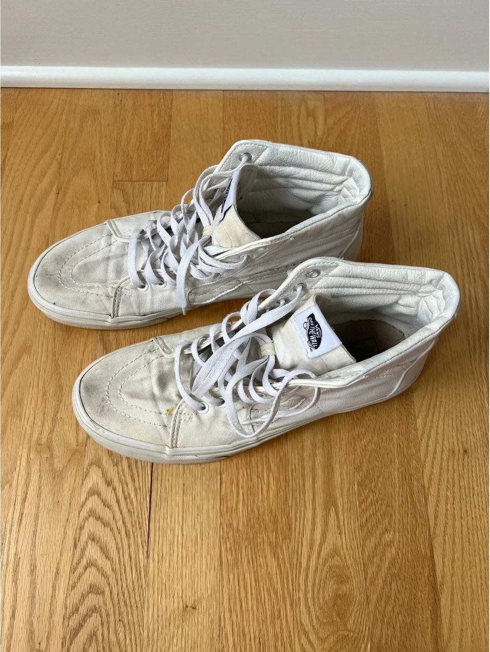 Vans Sk8-Hi True White Canvas High Top Sneakers Men’s 11 Women’s 12.5